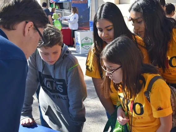 children at a career fair