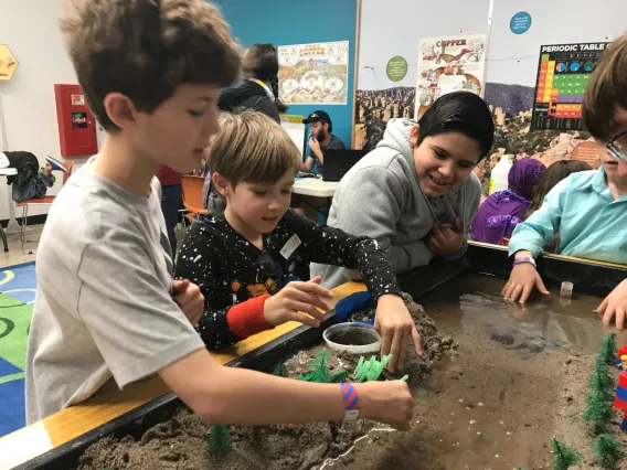 kids in a hands on classroom