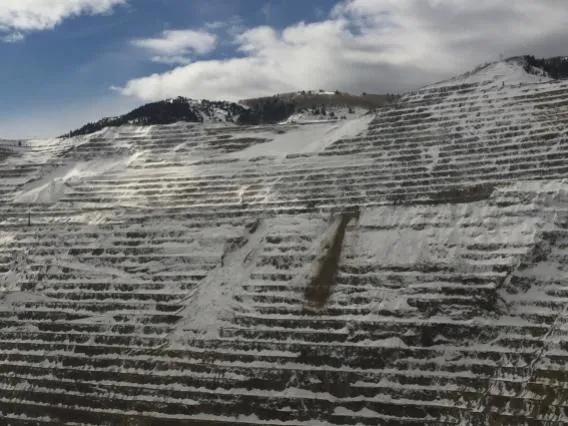 snow rockfall