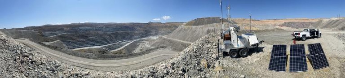 a panorama of a mine site